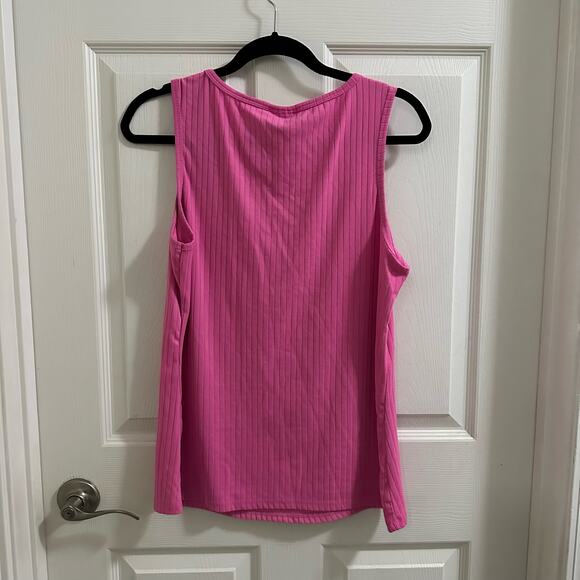 💥Bobbie Brooks Ladies Pink Blouse Tank Top Women’s size Large pretty barbiecore - Picture 5 of 7